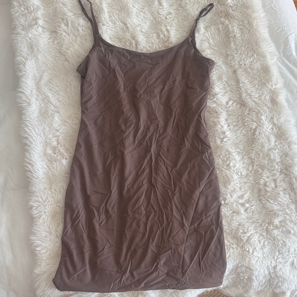Zara Taupe Midi Dress